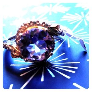 Amethyst sterling silver ring